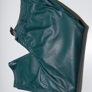 TORRID Women's  Green Faux Leather Perfect Skinny High Rise  Pants - 24 Tall